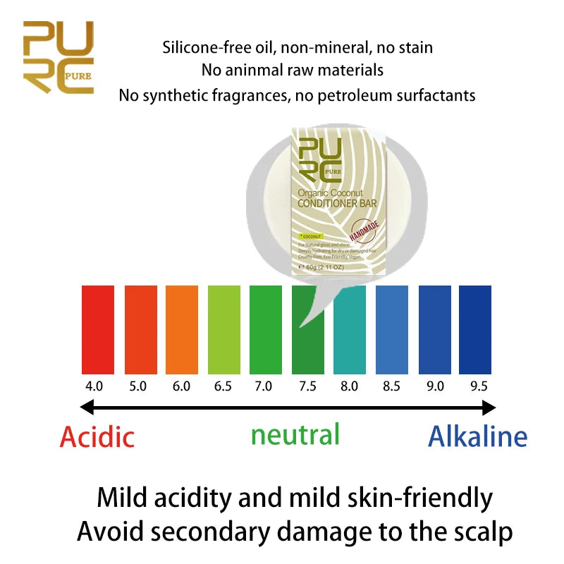 Organic Coconut Hair Conditioner Bar - Vegan