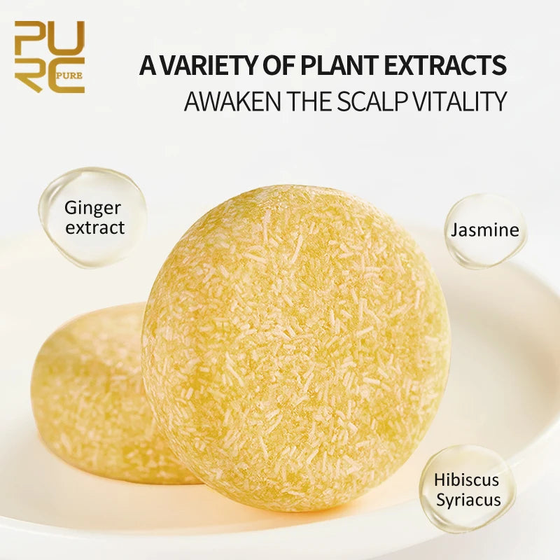 Organic Ginger Shampoo Bar for Hair Loss Treatment - Vegan