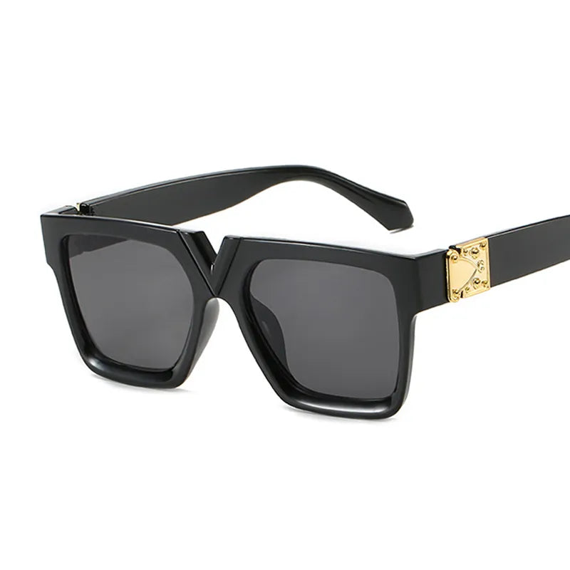 Square Sunglasses Woman Luxury Brand Black