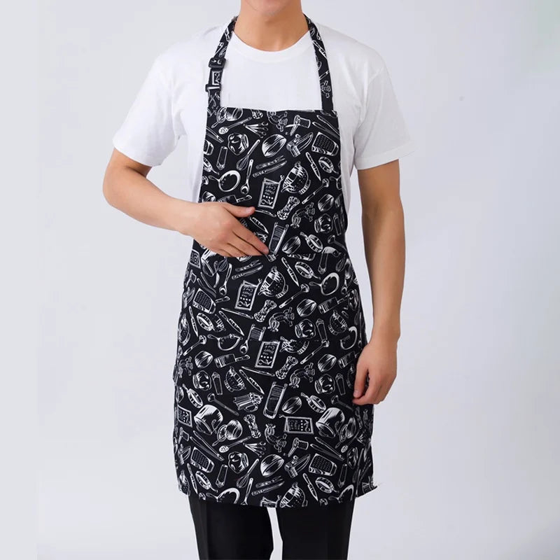 Adjustable Kitchen Cook Apron With 2 Pockets