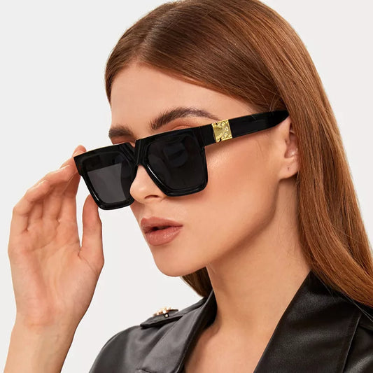 Square Sunglasses Woman Luxury Brand Black