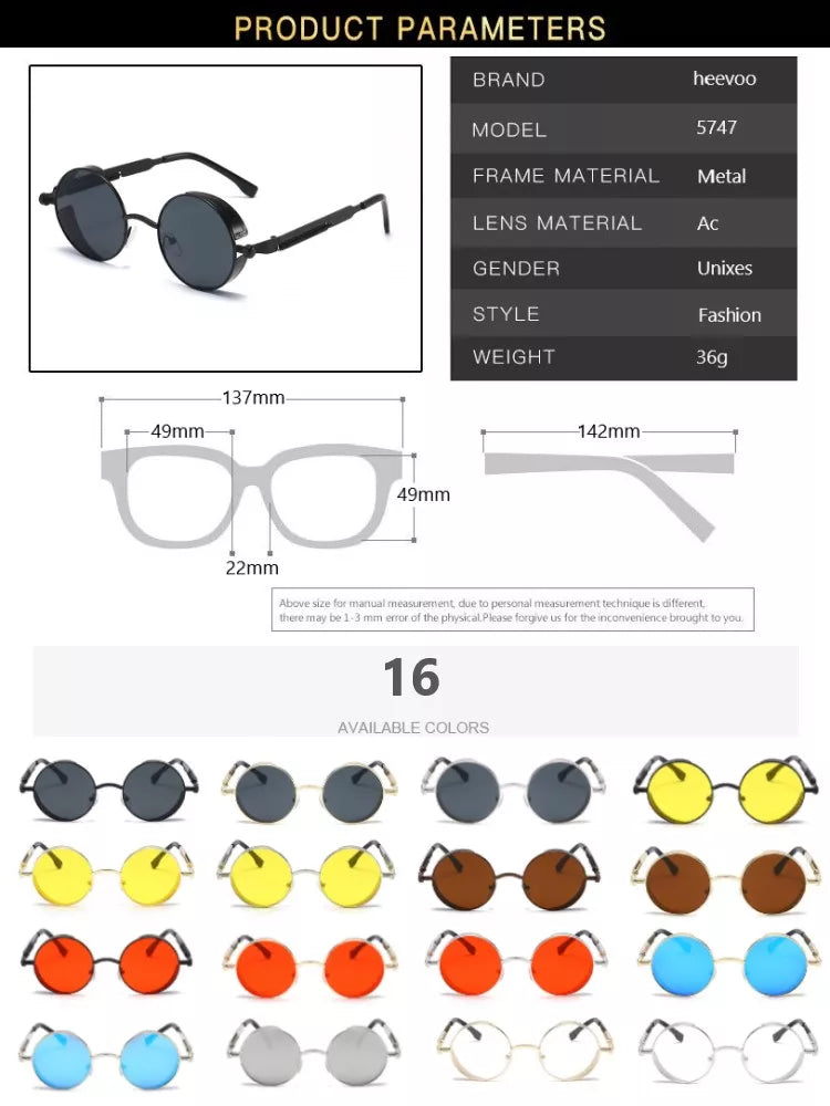 Men Women Fashion Round Glasses