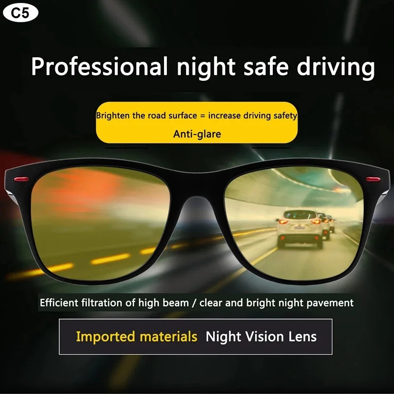 Night Vision Polarized Sunglasses Men - Drive safely at Night