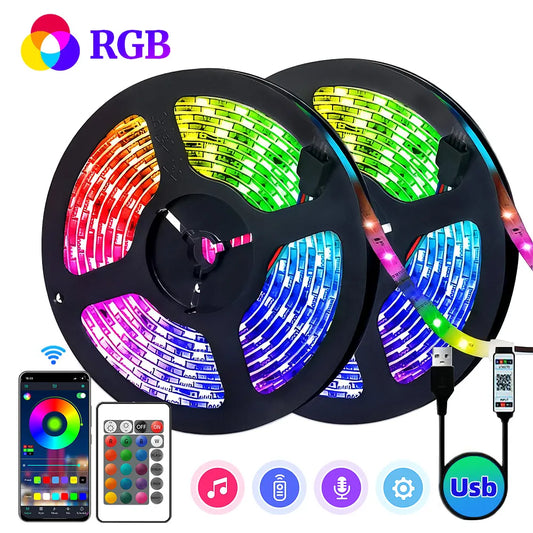 Led Strip RGB Lighting Music Sync, Color Changing for Party Home