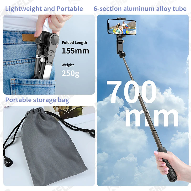 Gimbal Stabilizer Selfie Stick Tripod iPhone