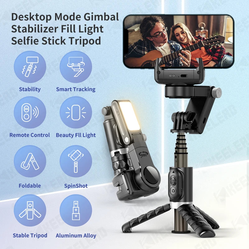 Gimbal Stabilizer Selfie Stick Tripod iPhone
