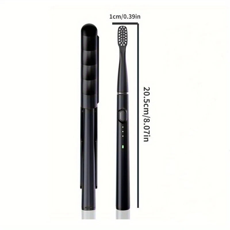 Automatic Electric Travel Toothbrush with 6 Replaceable Brush Heads