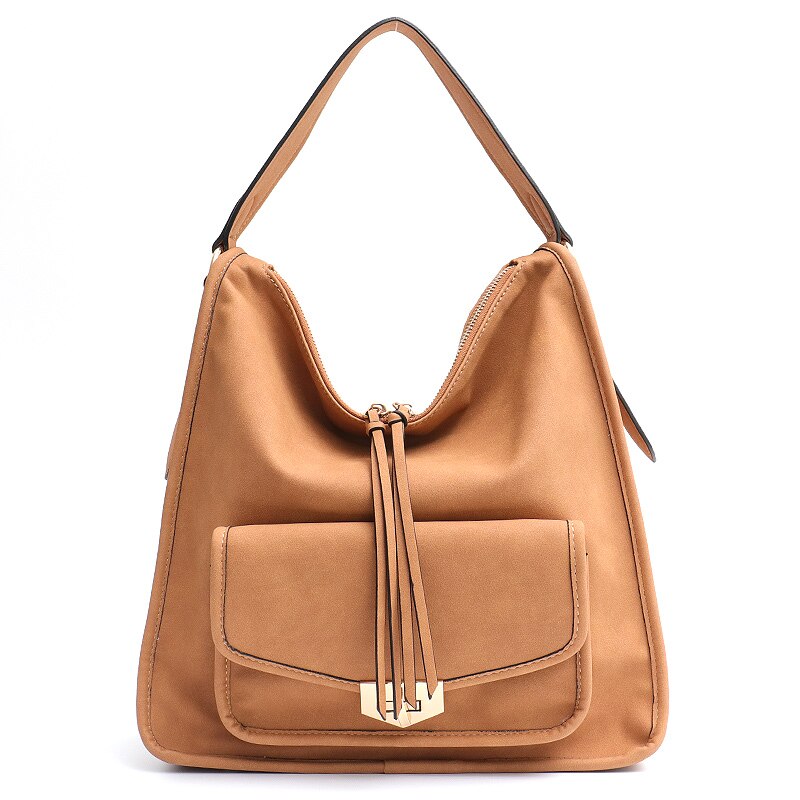 PU Vegan Leather Large Shoulder Handbags